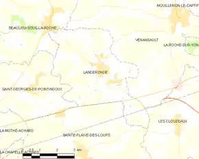 Poziția localității Landeronde