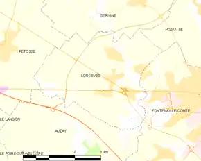 Poziția localității Longèves