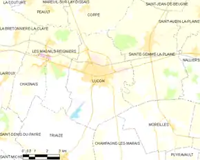 Poziția localității Luçon
