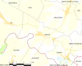 Poziția localității Maillé