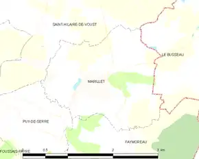 Poziția localității Marillet