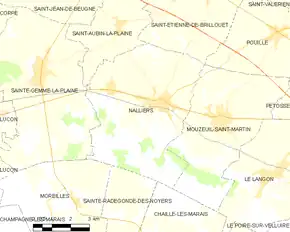 Poziția localității Nalliers