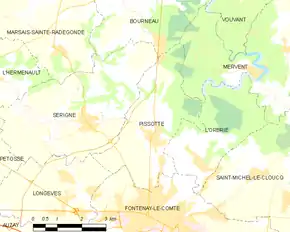 Poziția localității Pissotte