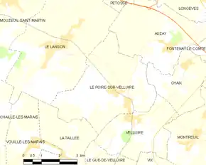 Poziția localității Le Poiré-sur-Velluire