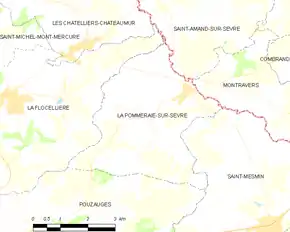 Poziția localității La Pommeraie-sur-Sèvre