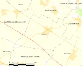 Poziția localității Pouillé