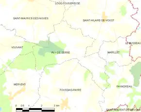 Poziția localității Puy-de-Serre