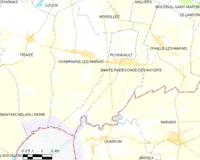 Poziția localității Puyravault