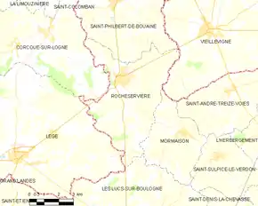 Poziția localității Rocheservière