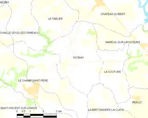 Poziția localității Rosnay