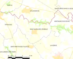 Poziția localității Saint-Aubin-des-Ormeaux