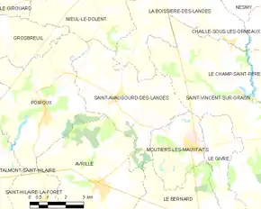 Poziția localității Saint-Avaugourd-des-Landes