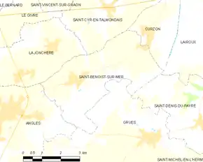 Poziția localității Saint-Benoist-sur-Mer