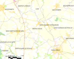 Poziția localității Sainte-Cécile