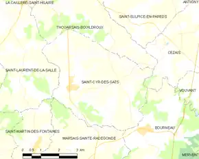 Poziția localității Saint-Cyr-des-Gâts