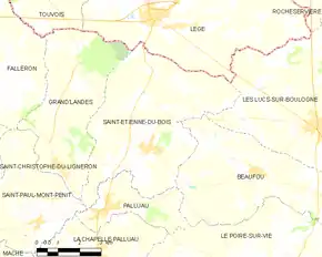Poziția localității Saint-Étienne-du-Bois