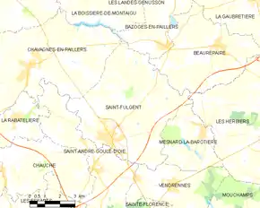 Poziția localității Saint-Fulgent