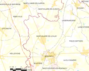 Poziția localității Saint-Hilaire-de-Loulay