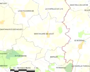 Poziția localității Saint-Hilaire-de-Voust