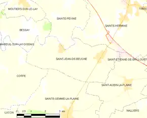 Poziția localității Saint-Jean-de-Beugné