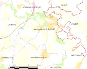 Poziția localității Saint-Laurent-sur-Sèvre