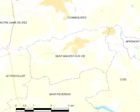 Poziția localității Saint-Maixent-sur-Vie