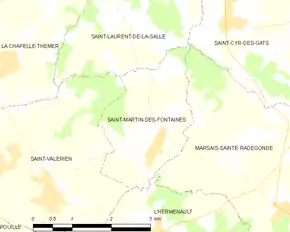 Poziția localității Saint-Martin-des-Fontaines