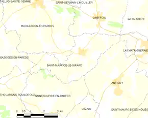 Poziția localității Saint-Maurice-le-Girard