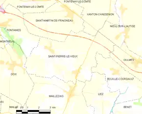 Poziția localității Saint-Pierre-le-Vieux