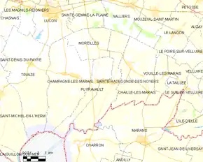 Poziția localității Sainte-Radégonde-des-Noyers