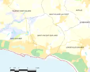 Poziția localității Saint-Vincent-sur-Jard