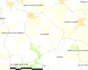 Poziția localității Le Tablier