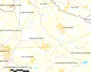 Poziția localității Treize-Septiers