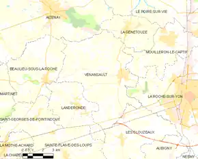 Poziția localității Venansault