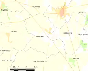 Poziția localității Amberre