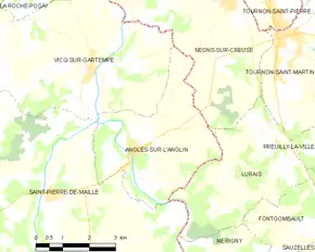 Poziția localității Angles-sur-l'Anglin