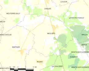 Poziția localității Angliers