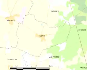 Poziția localității Aulnay