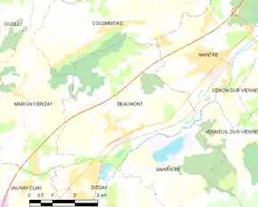 Poziția localității Beaumont