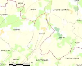 Poziția localității Beuxes