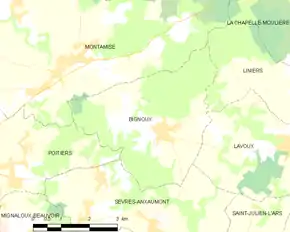 Poziția localității Bignoux