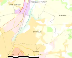 Poziția localității Buxerolles