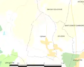 Poziția localității Cernay