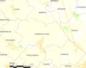 Poziția localității Champigny-le-Sec