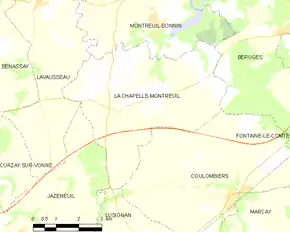 Poziția localității La Chapelle-Montreuil