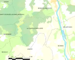 Poziția localității La Chapelle-Moulière