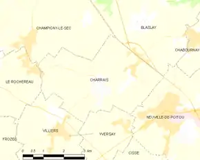 Poziția localității Charrais