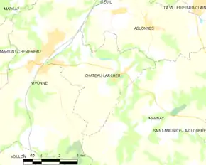 Poziția localității Château-Larcher