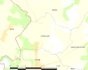 Poziția localității Châtillon