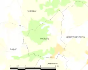 Poziția localității Cheneché